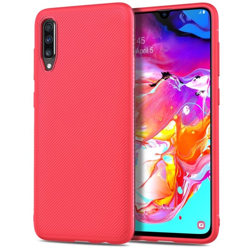 Etui Samsung Galaxy A70 Czarny Twill Z Włókna Węglowego