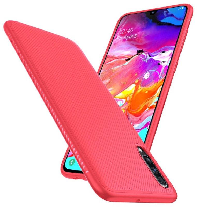 Etui Samsung Galaxy A70 Czarny Twill Z Włókna Węglowego