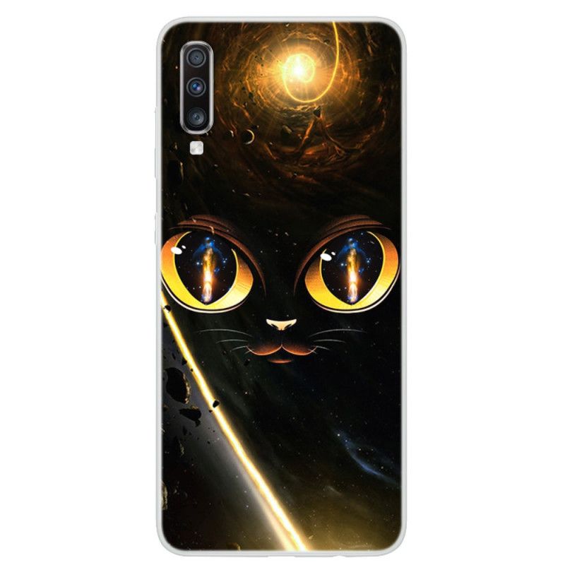 Etui Samsung Galaxy A70 Galaktyczny Kot