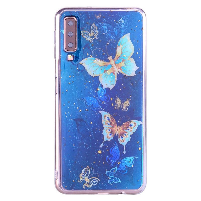 Etui Samsung Galaxy A70 Motyle I Brokat