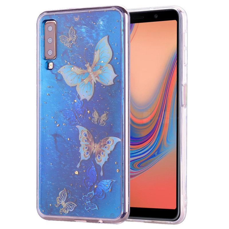 Etui Samsung Galaxy A70 Motyle I Brokat