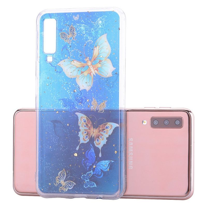 Etui Samsung Galaxy A70 Motyle I Brokat