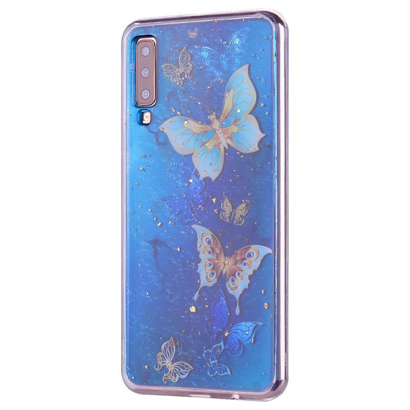 Etui Samsung Galaxy A70 Motyle I Brokat