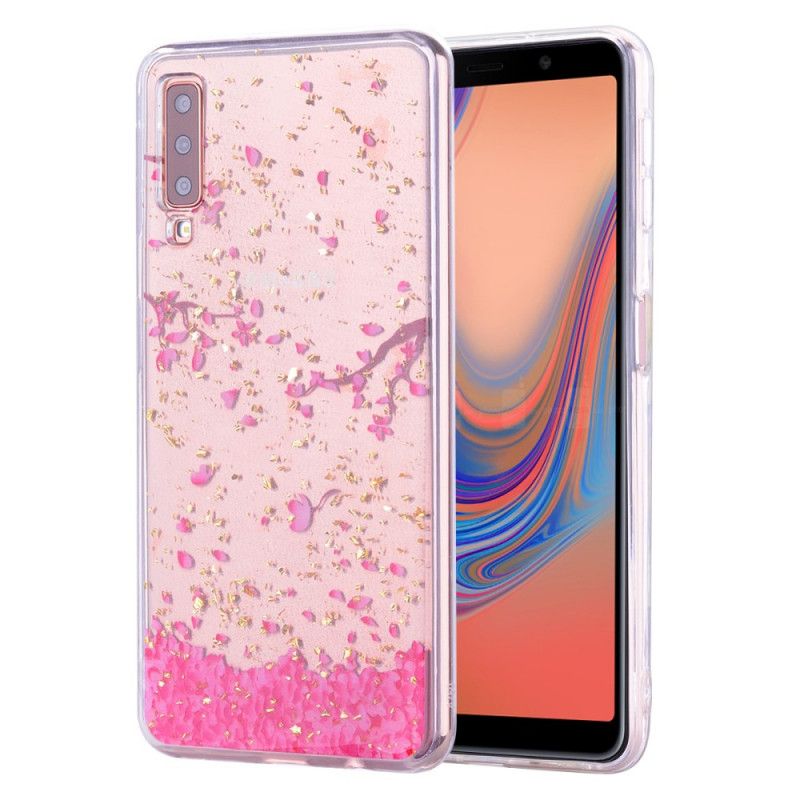 Etui Samsung Galaxy A70 Płatki I Brokat Etui Ochronne