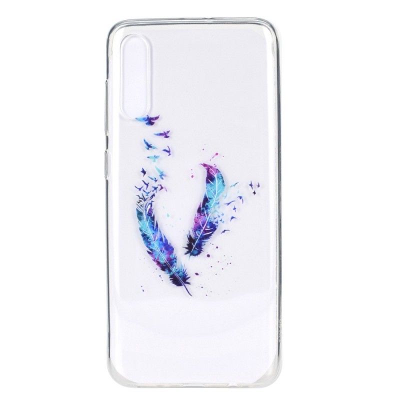 Etui Samsung Galaxy A70 Przezroczyste Pióra Etui Ochronne