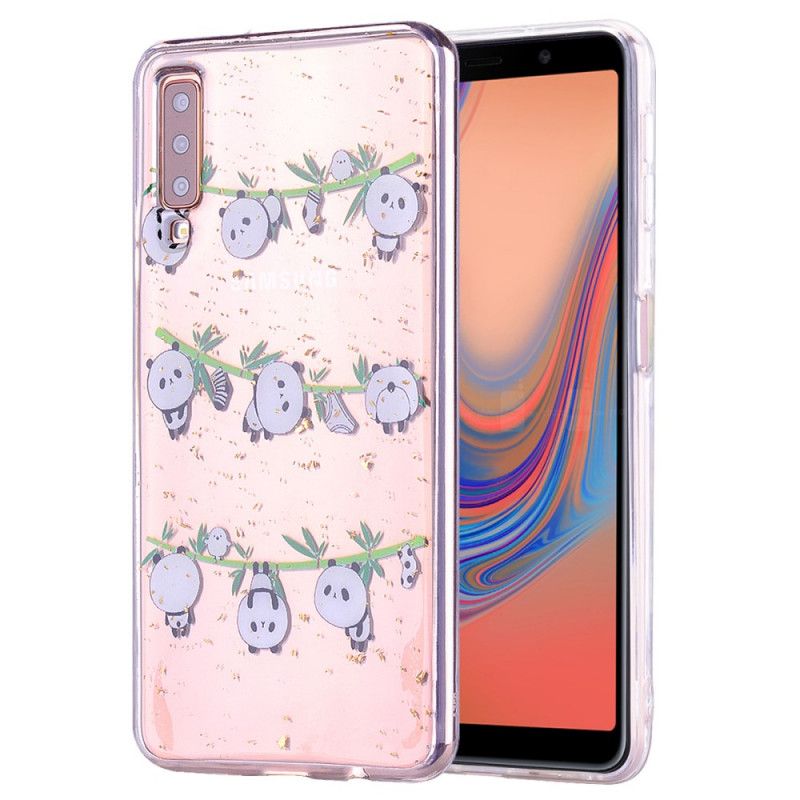 Etui Samsung Galaxy A70 Zabawne I Błyszczące Pandy