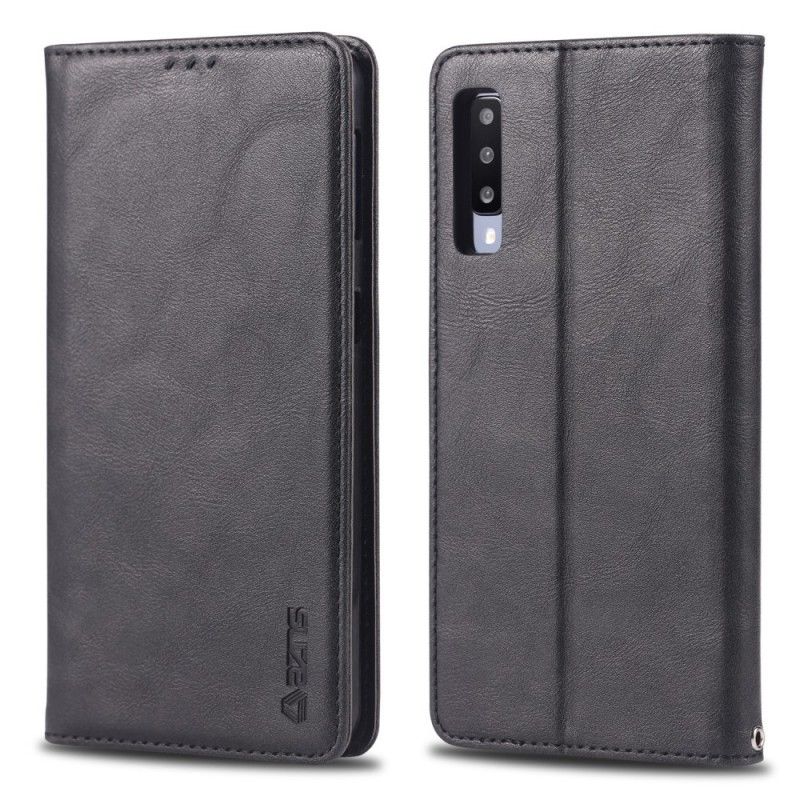 Flip Kotelot Samsung Galaxy A70 Czerwony Czarny Etui na Telefon Retro Azns