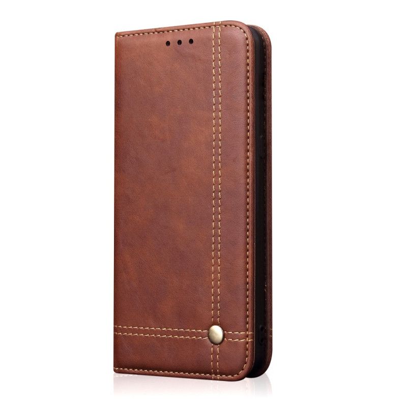 Flip Kotelot Samsung Galaxy A70 Czerwony Etui na Telefon Efekt Skóry W Stylu Vintage