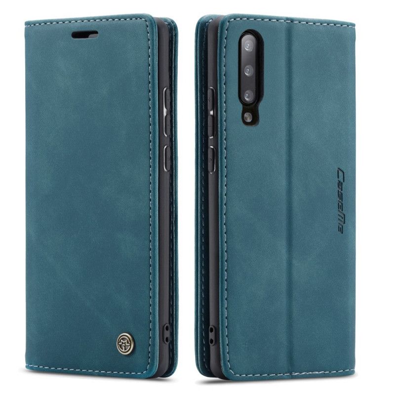 Flip Kotelot Samsung Galaxy A70 Granatowy Czarny Etui Z Imitacji Skóry