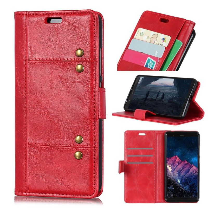 Etui Folio Sony Xperia 10 Plus Efekt Antycznej Skóry