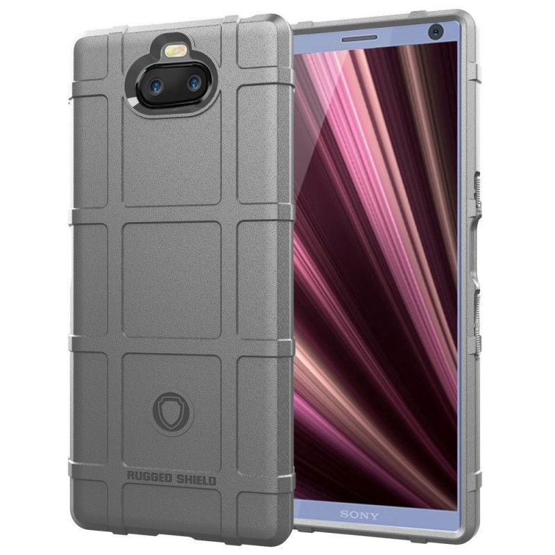 Etui Sony Xperia 10 Plus Szary Czarny Wytrzymała Tarcza