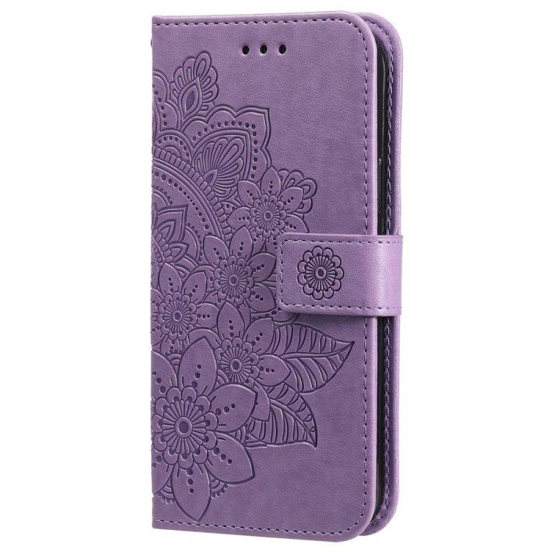 Etui Folio do Xiaomi 12T / 12T Pro z Łańcuch Paskowata Mandala