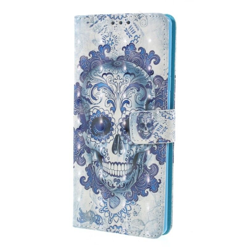 Etui Folio Samsung Galaxy Note 9 3D Niebieska Czaszka Etui Ochronne