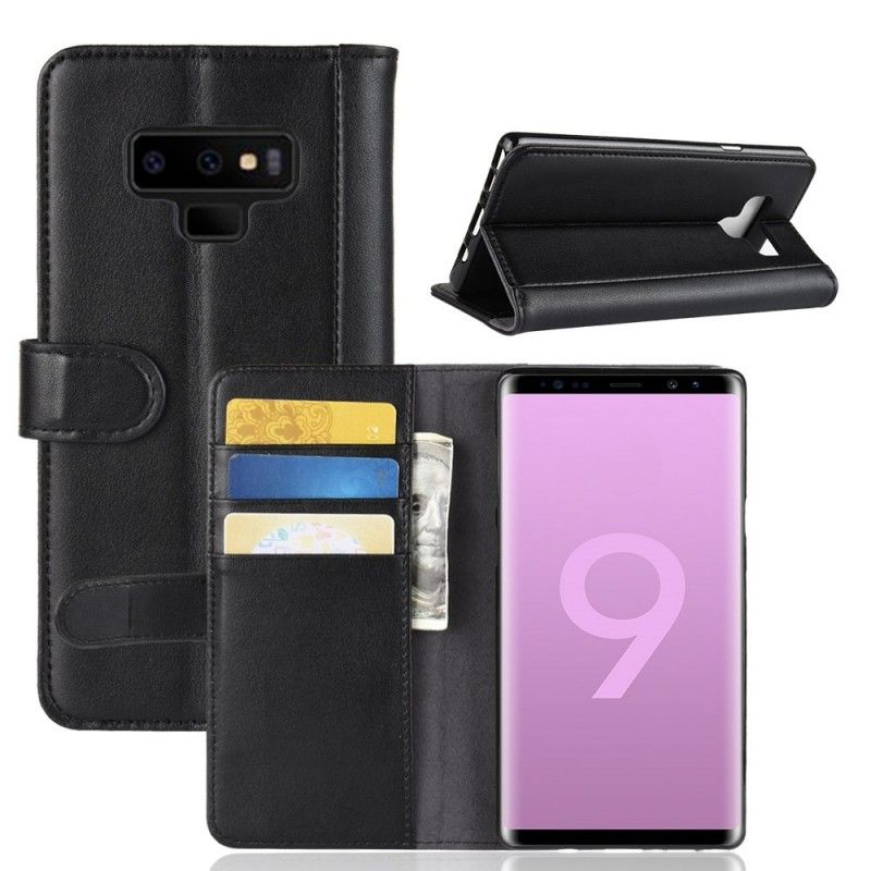 Etui Folio Samsung Galaxy Note 9 Brązowy Czarny Dwoina Skóry