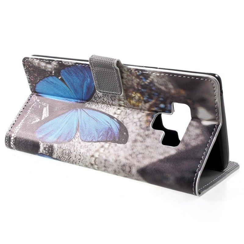 Etui Folio Samsung Galaxy Note 9 Niebieski Motyl