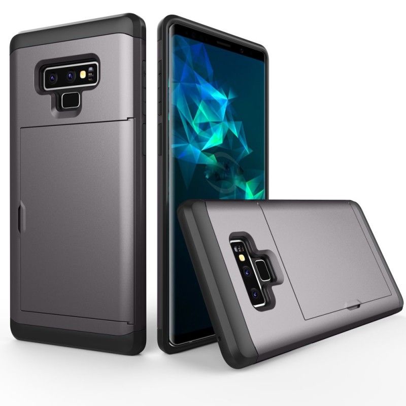 Etui Samsung Galaxy Note 9 Biały Czarny Sztywny. Efektowny Uchwyt Na Karty Etui Ochronne