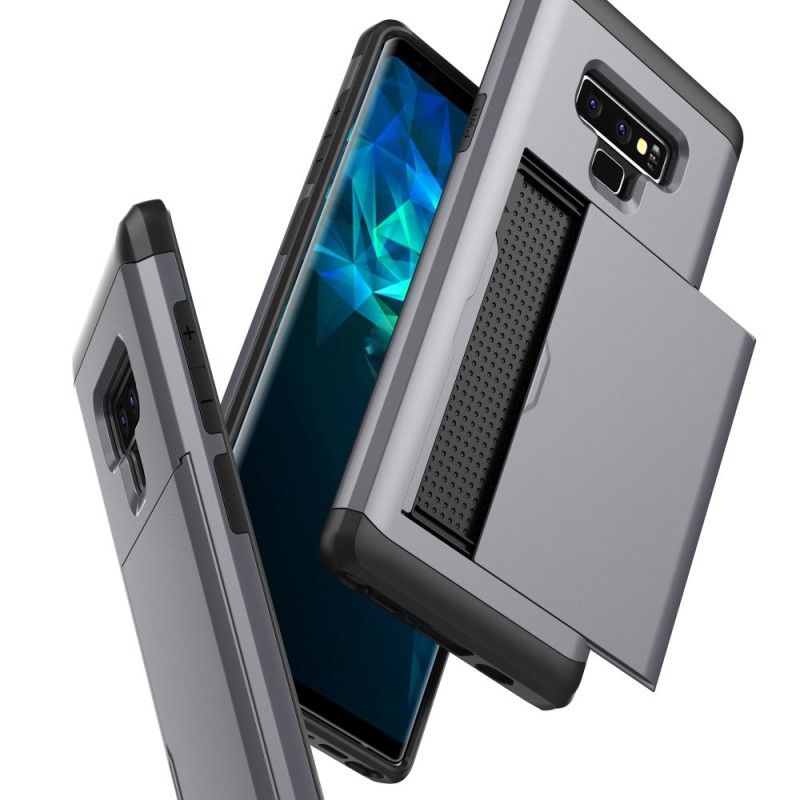 Etui Samsung Galaxy Note 9 Biały Czarny Sztywny. Efektowny Uchwyt Na Karty Etui Ochronne