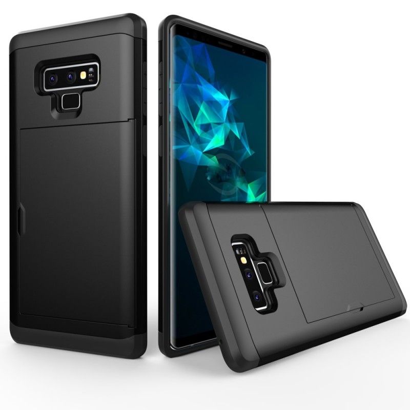 Etui Samsung Galaxy Note 9 Biały Czarny Sztywny. Efektowny Uchwyt Na Karty Etui Ochronne