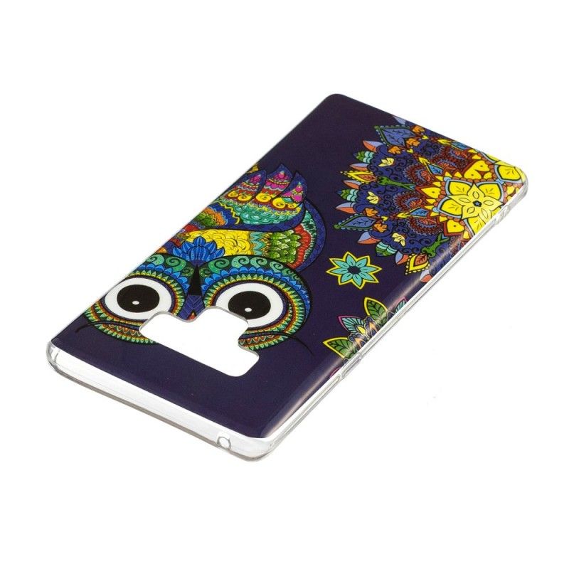 Etui Samsung Galaxy Note 9 Fluorescencyjna Sowa Mandala