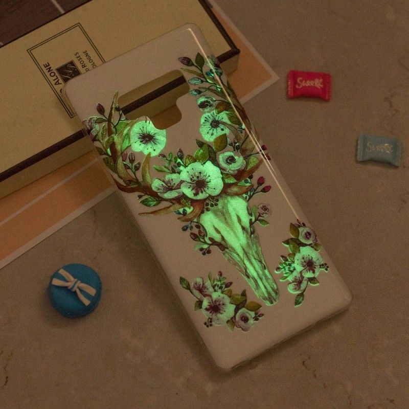 Futerały Samsung Galaxy Note 9 Etui na Telefon Fluorescencyjny Kwiecisty Łoś