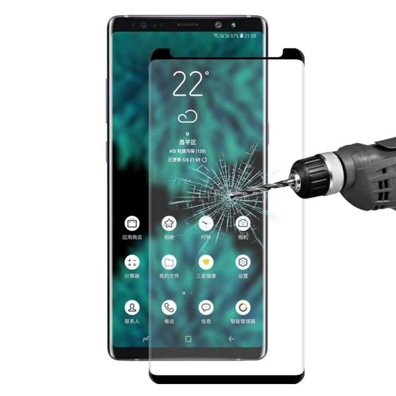 Zakrzywiona Osłona Ze Szkła Hartowanego 3D Samsung Galaxy Note 9 Przezroczysty Czarny