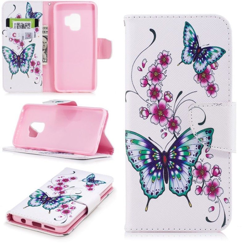 Etui Folio Samsung Galaxy S9 Cudowne Motyle Etui Ochronne