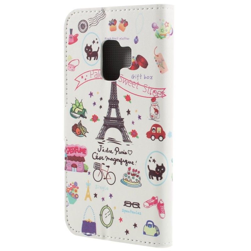 Etui Folio Samsung Galaxy S9 Kocham Paryż Etui Ochronne