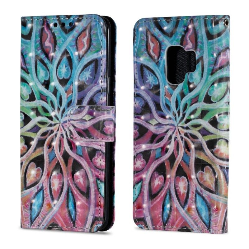 Etui Folio Samsung Galaxy S9 Kolorowa Roślina Etui Ochronne