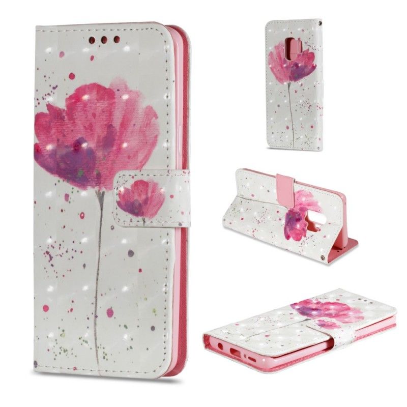 Etui Folio Samsung Galaxy S9 Mak Akwarelowy Etui Ochronne