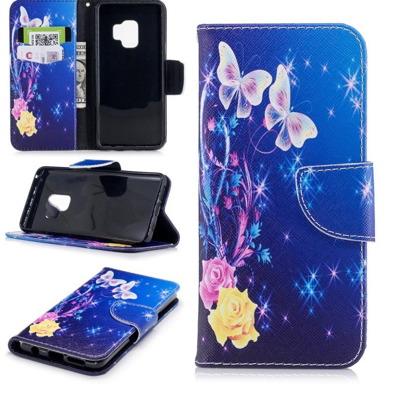 Etui Folio Samsung Galaxy S9 Motyle W Nocy