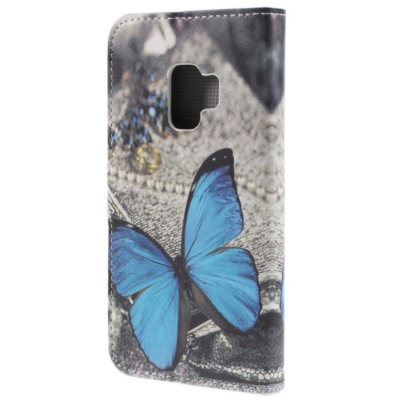 Etui Folio Samsung Galaxy S9 Niebieski Motyl