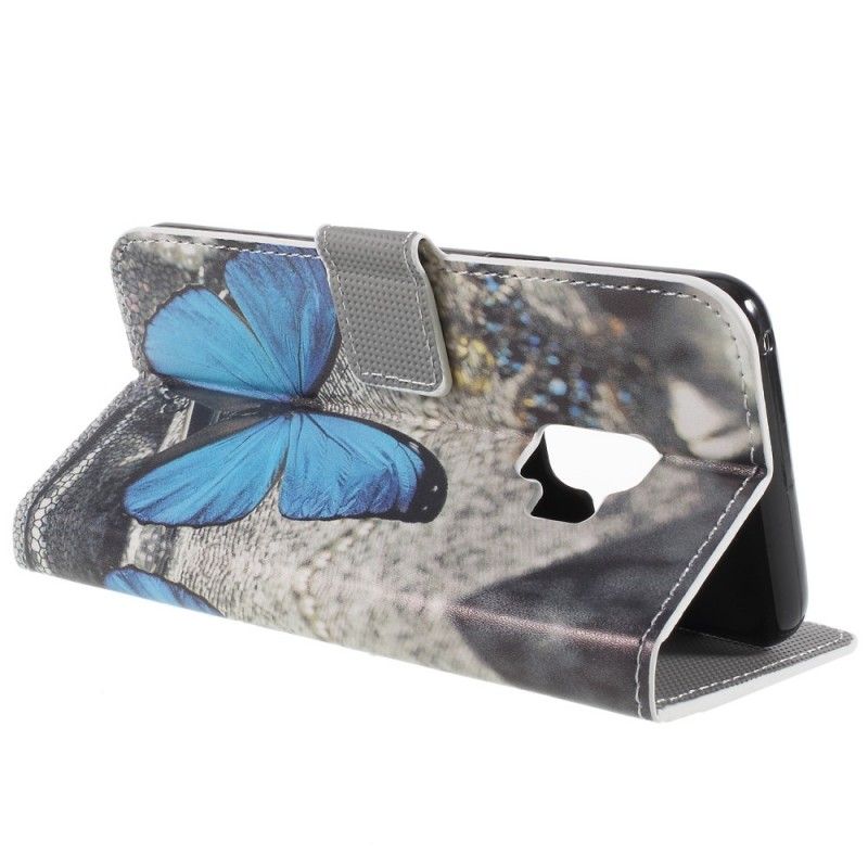 Etui Folio Samsung Galaxy S9 Niebieski Motyl