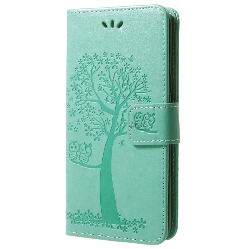 Etui Folio Samsung Galaxy S9 Szary Czarny Sowy Drzewne I Stringi Etui Ochronne