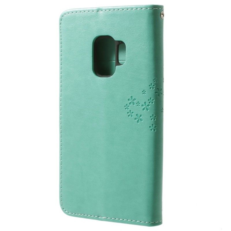 Etui Folio Samsung Galaxy S9 Szary Czarny Sowy Drzewne I Stringi Etui Ochronne