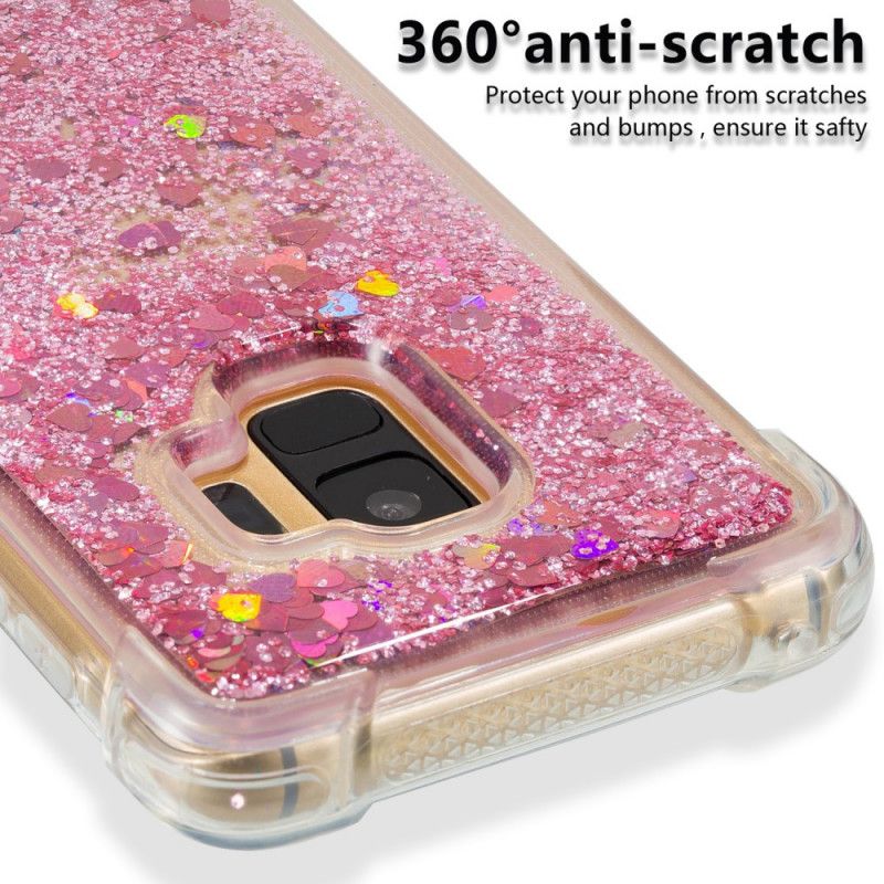 Etui Samsung Galaxy S9 Cyjan Jasnoniebieski Brokat Premium Etui Ochronne