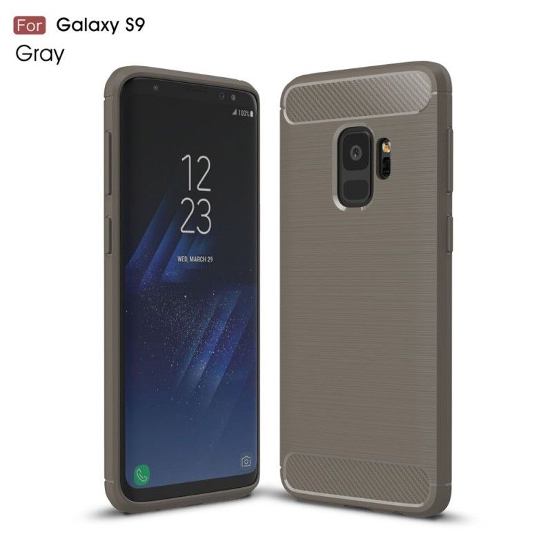 Etui Samsung Galaxy S9 Czerwony Czarny Szczotkowane Włókno Węglowe Etui Ochronne