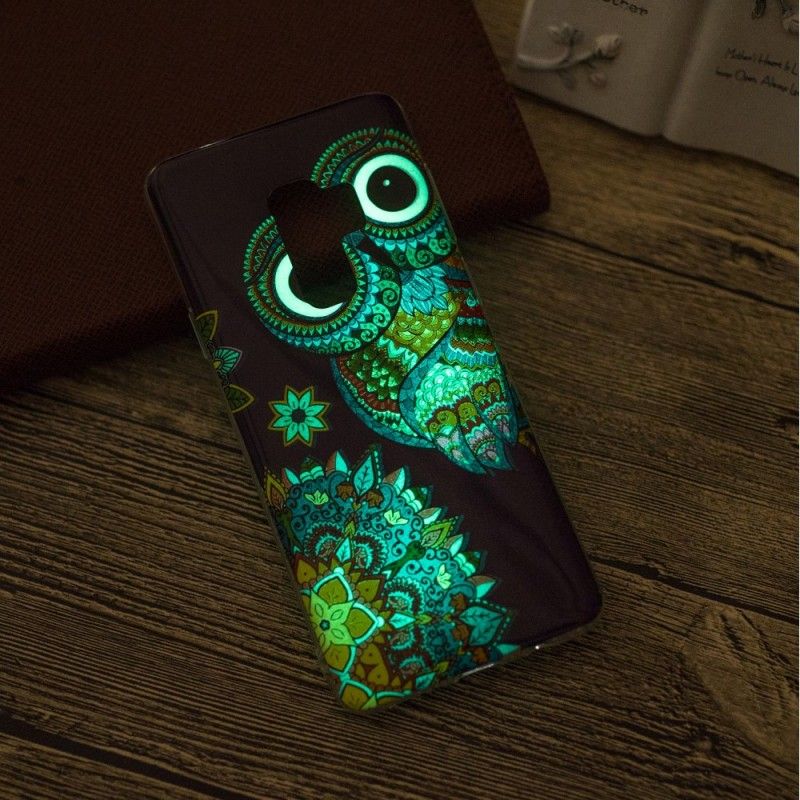 Etui Samsung Galaxy S9 Fluorescencyjna Sowa Mandala