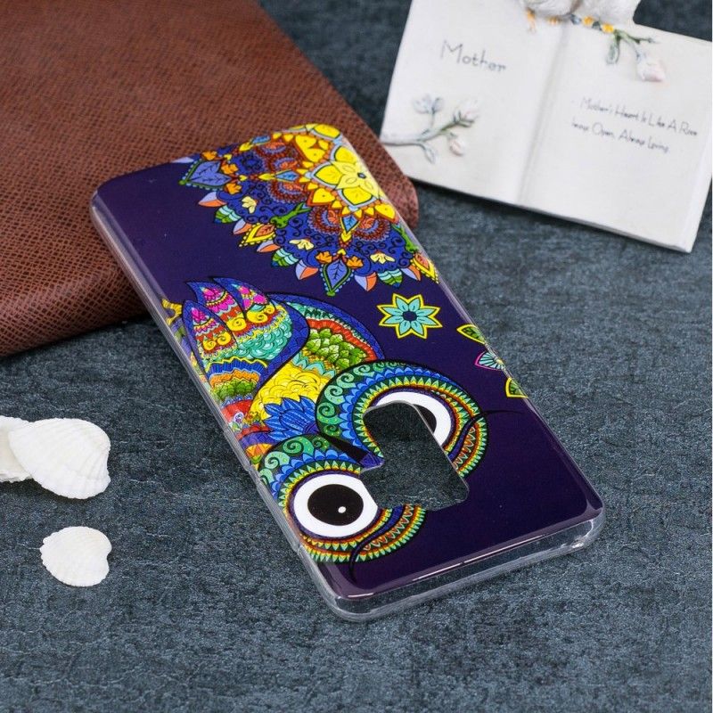 Etui Samsung Galaxy S9 Fluorescencyjna Sowa Mandala