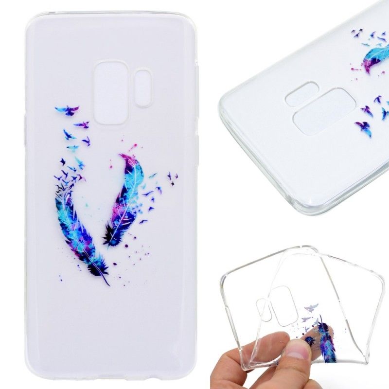 Etui Samsung Galaxy S9 Przezroczyste Pióra Etui Ochronne