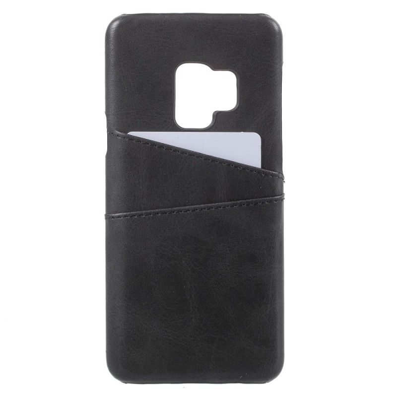 Etui Samsung Galaxy S9 Szary Czarny Posiadacz Karty Etui Ochronne