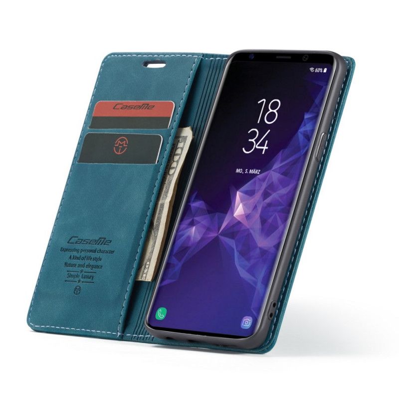 Flip Kotelot Samsung Galaxy S9 Brązowy Czarny Etui Z Imitacji Skóry Etui Ochronne