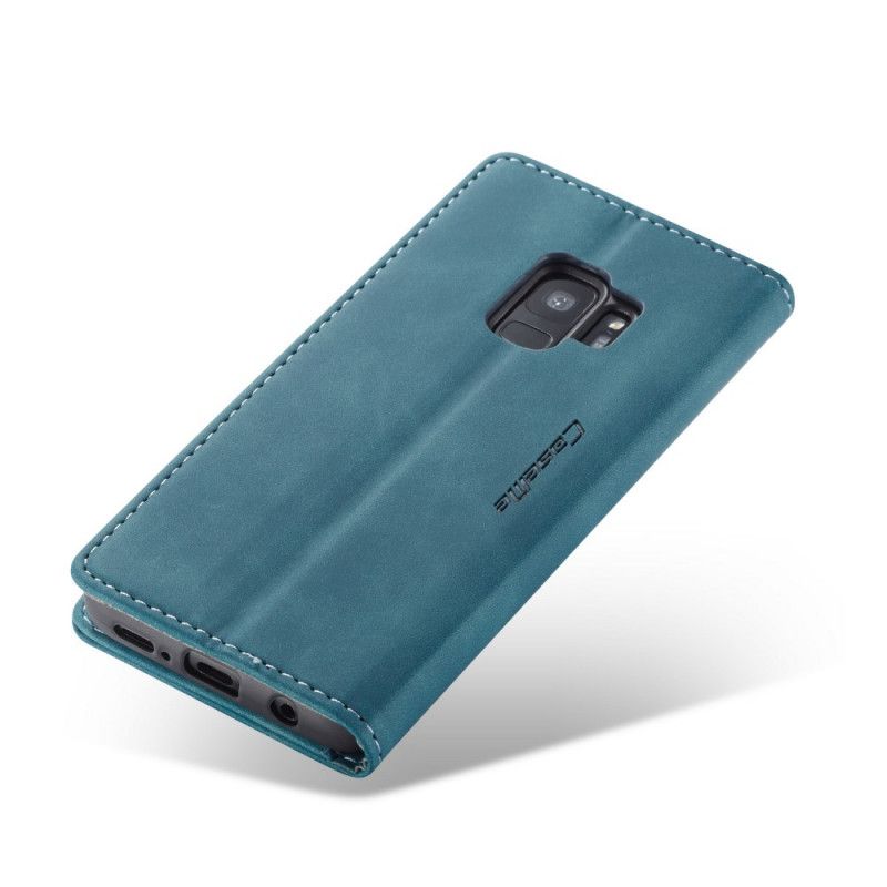 Flip Kotelot Samsung Galaxy S9 Brązowy Czarny Etui Z Imitacji Skóry Etui Ochronne