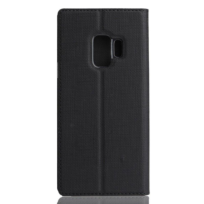 Flip Kotelot Samsung Galaxy S9 Szary Czarny Etui na Telefon Teksturowany