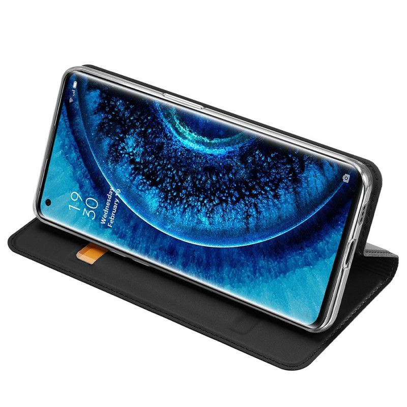 Flip Kotelot Oppo Find X2 Pro Ciemnoniebieski Skóra Pro Dux Ducis Etui Ochronne