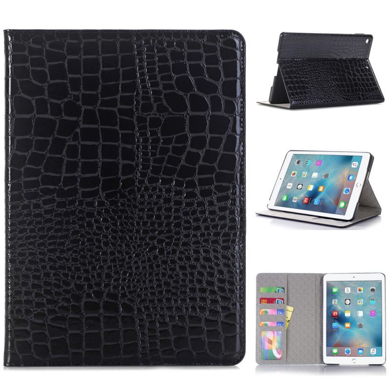 Case iPad 10.2" (2019) (2020) Czerwony Etui na Telefon Styl Skóry Krokodyla