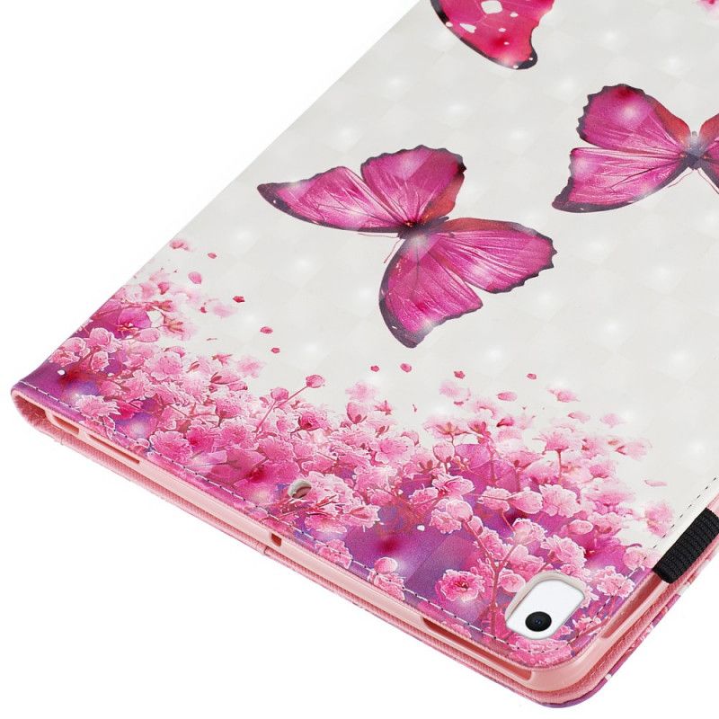 Etui Folio iPad 10.2" (2019) (2020) Czerwone Motyle