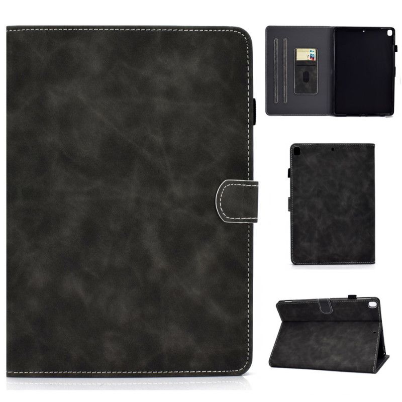 Etui Folio iPad 10.2" (2019) (2020) Czerwony Czarny Skóra Ekologiczna W Stylu Vintage