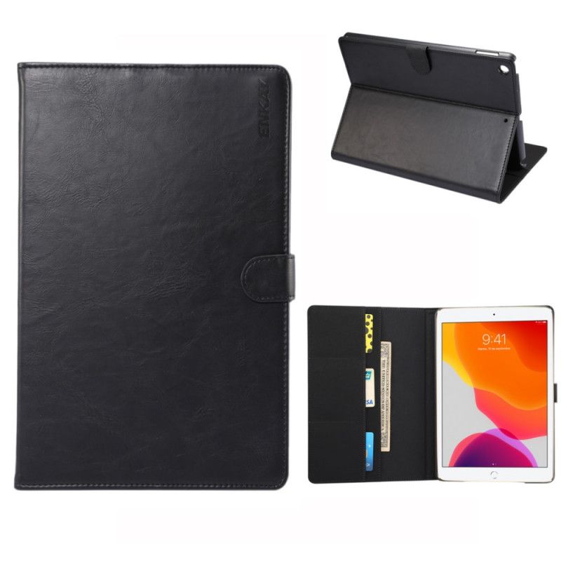 Etui Folio iPad 10.2" (2019) (2020) Szary Czarny Dobra Imitacja Skóry Etui Ochronne