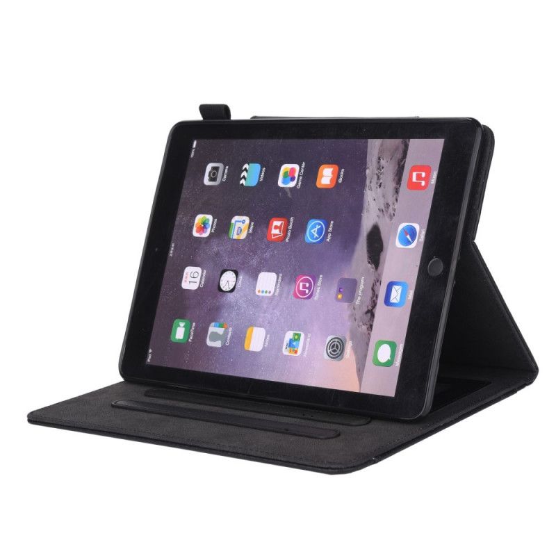 Etui Folio iPad 10.2" (2019) (2020) Szary Czarny Srebrne Zapięcie Ze Sztucznej Skóry Etui Ochronne