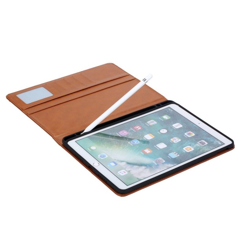 Etui iPad 10.2" (2019) (2020) Czerwony Czarny Etui Na Dokumenty Z Efektem Skóry